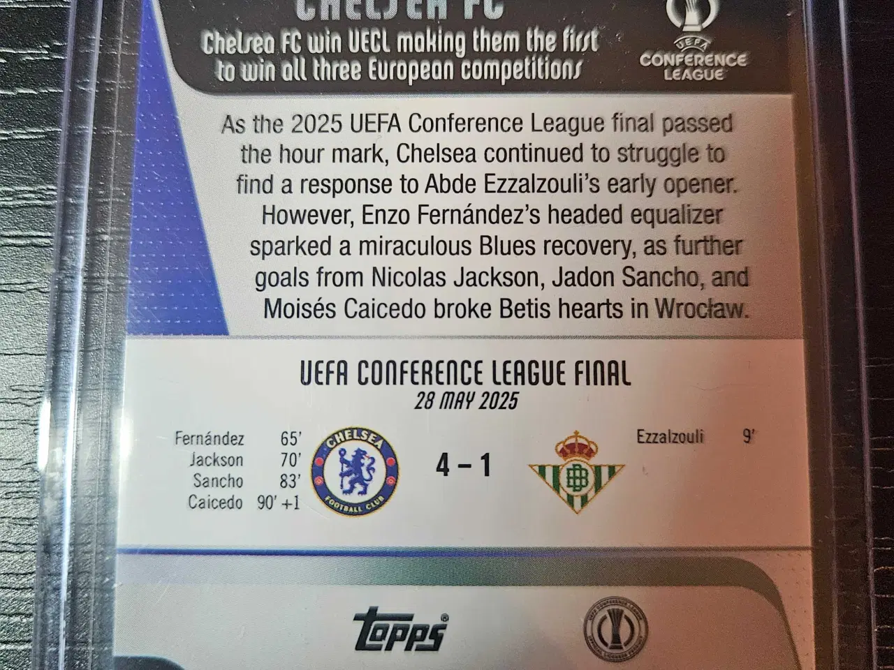 Billede 2 - Chelsea Winners Conference League Fodboldkort 