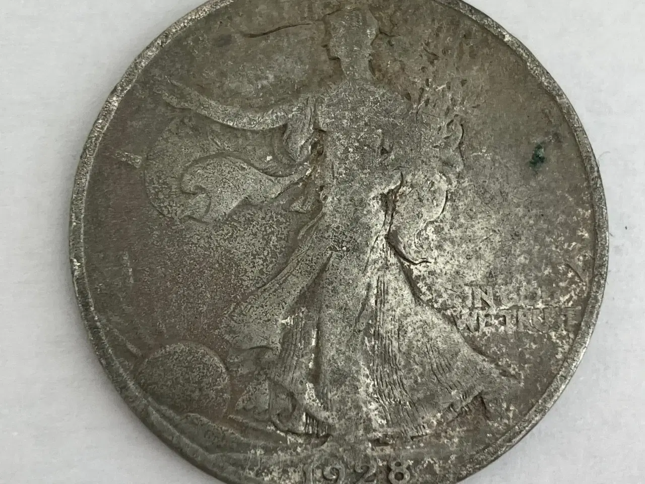 Billede 1 - Half Dollar 1928 USA - Dårlig stand