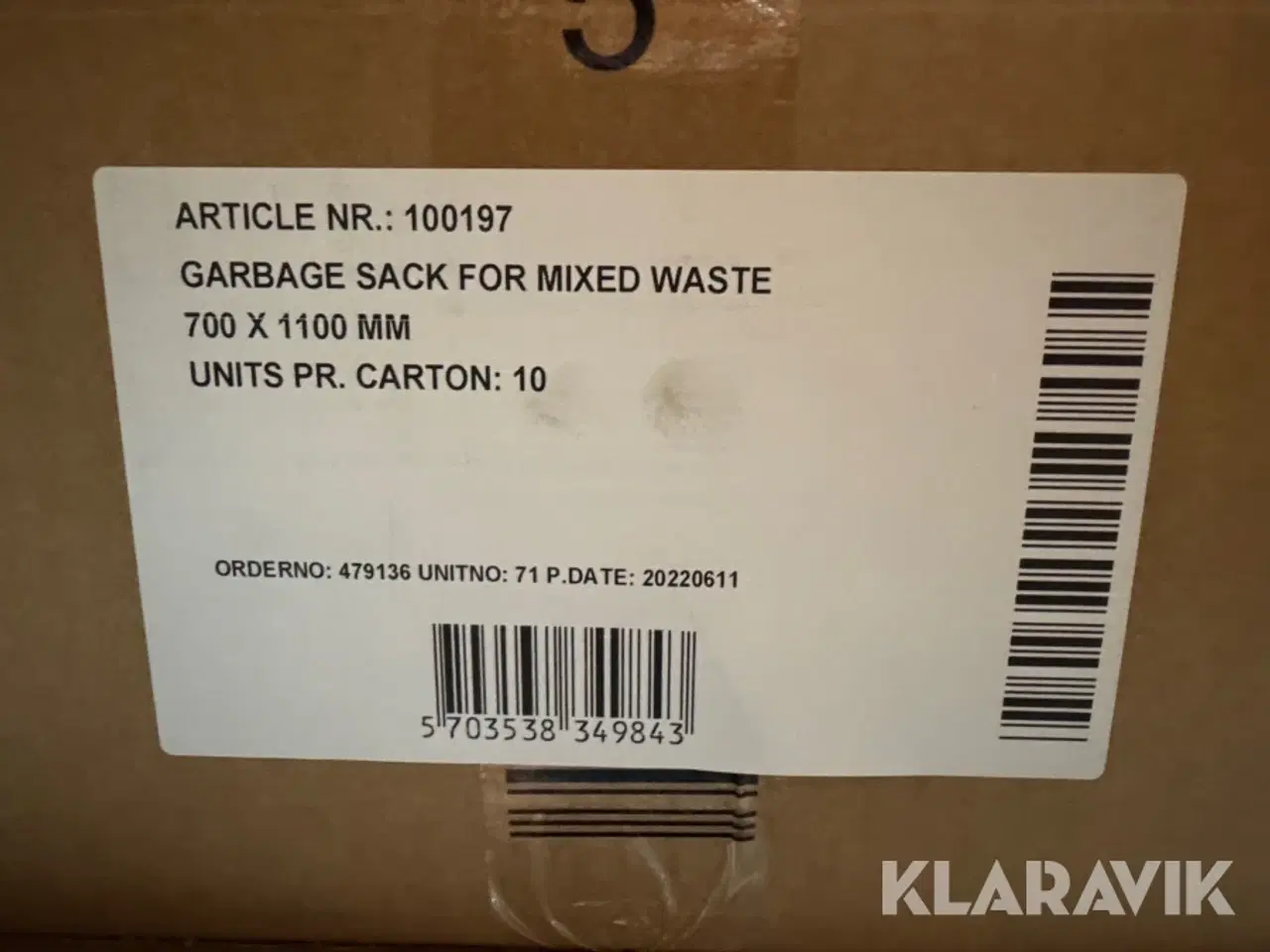 Billede 6 - Affaldssække Abena hvide poser 46 á 10 styk