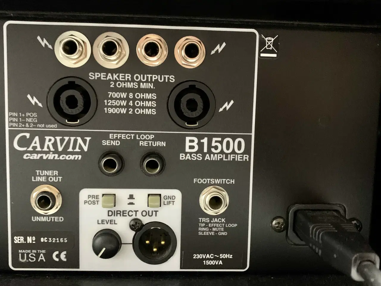 Billede 5 - Carvin B1500 basforstærker