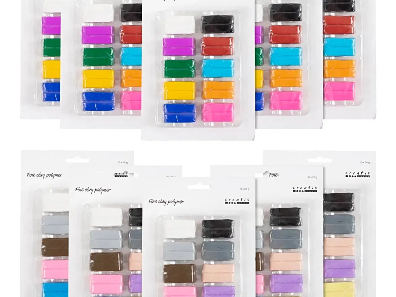 Billede 1 - Fine Clay Polymer - Pastelfarvet Ler til Kreative Projekter