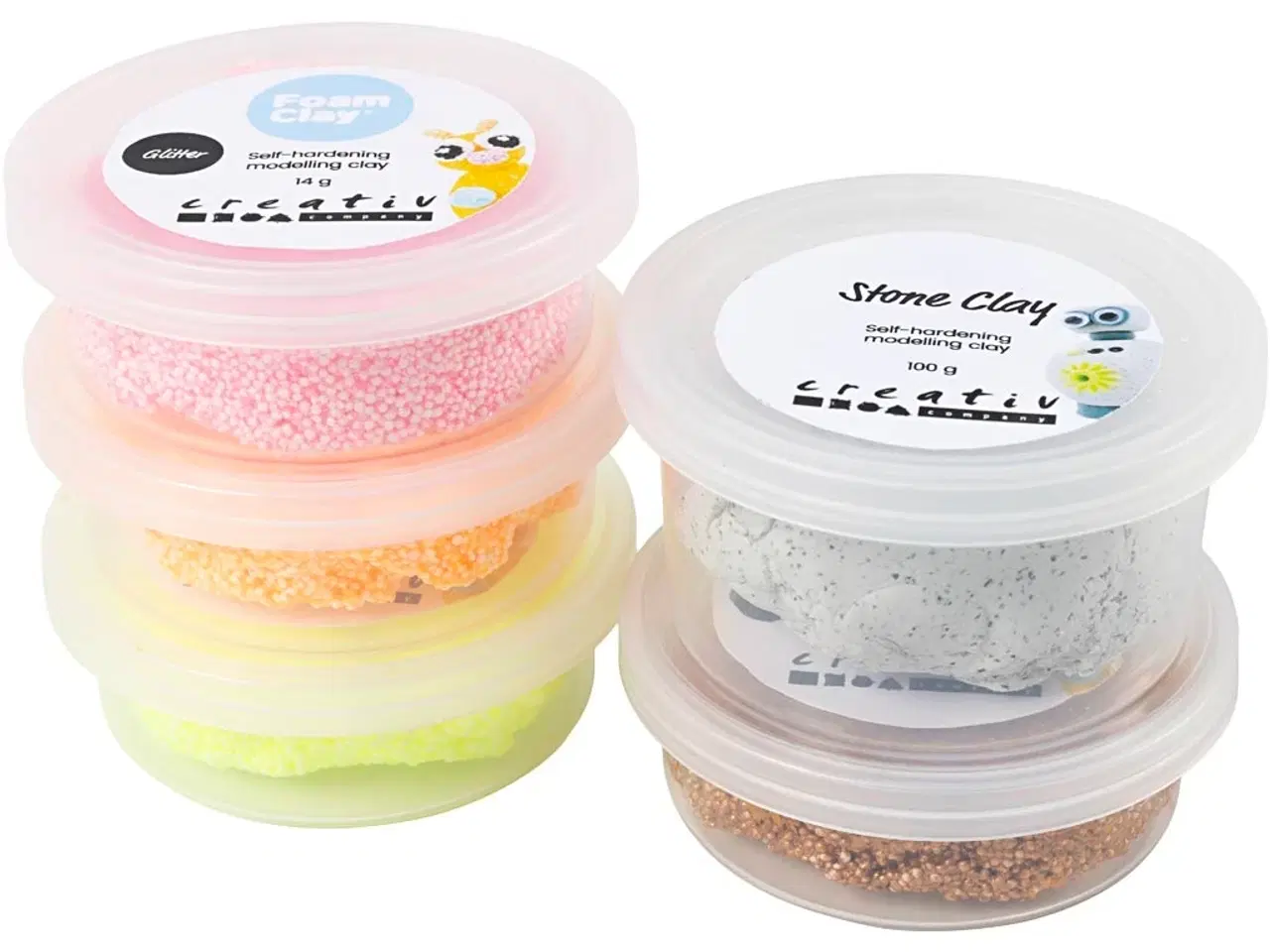 Billede 1 - Stone Clay Mix, rød/orange harmoni, 1 pk.
