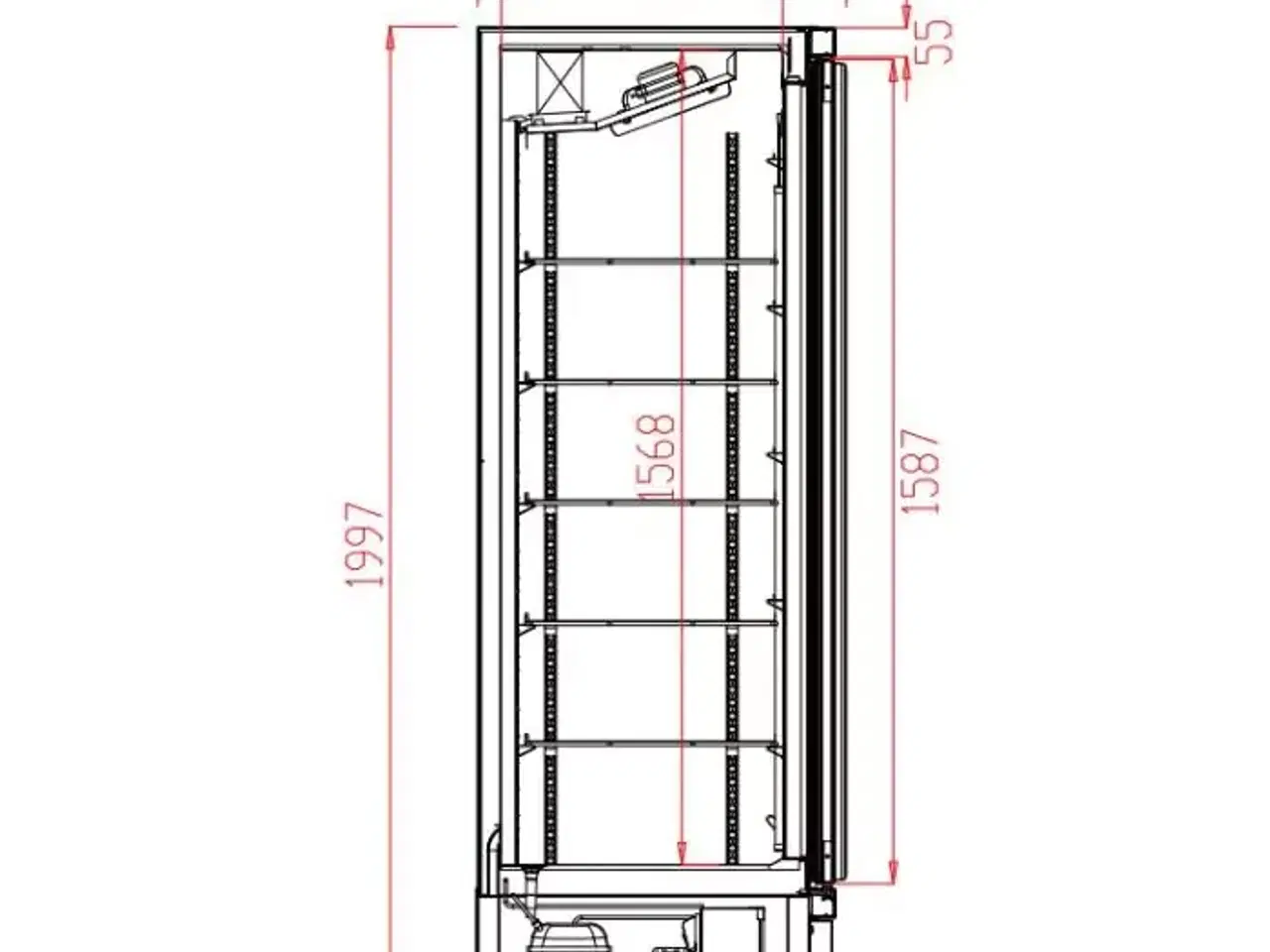 Billede 4 - Displaykøleskab 600 L – hvid – B750x D710x H199 mm