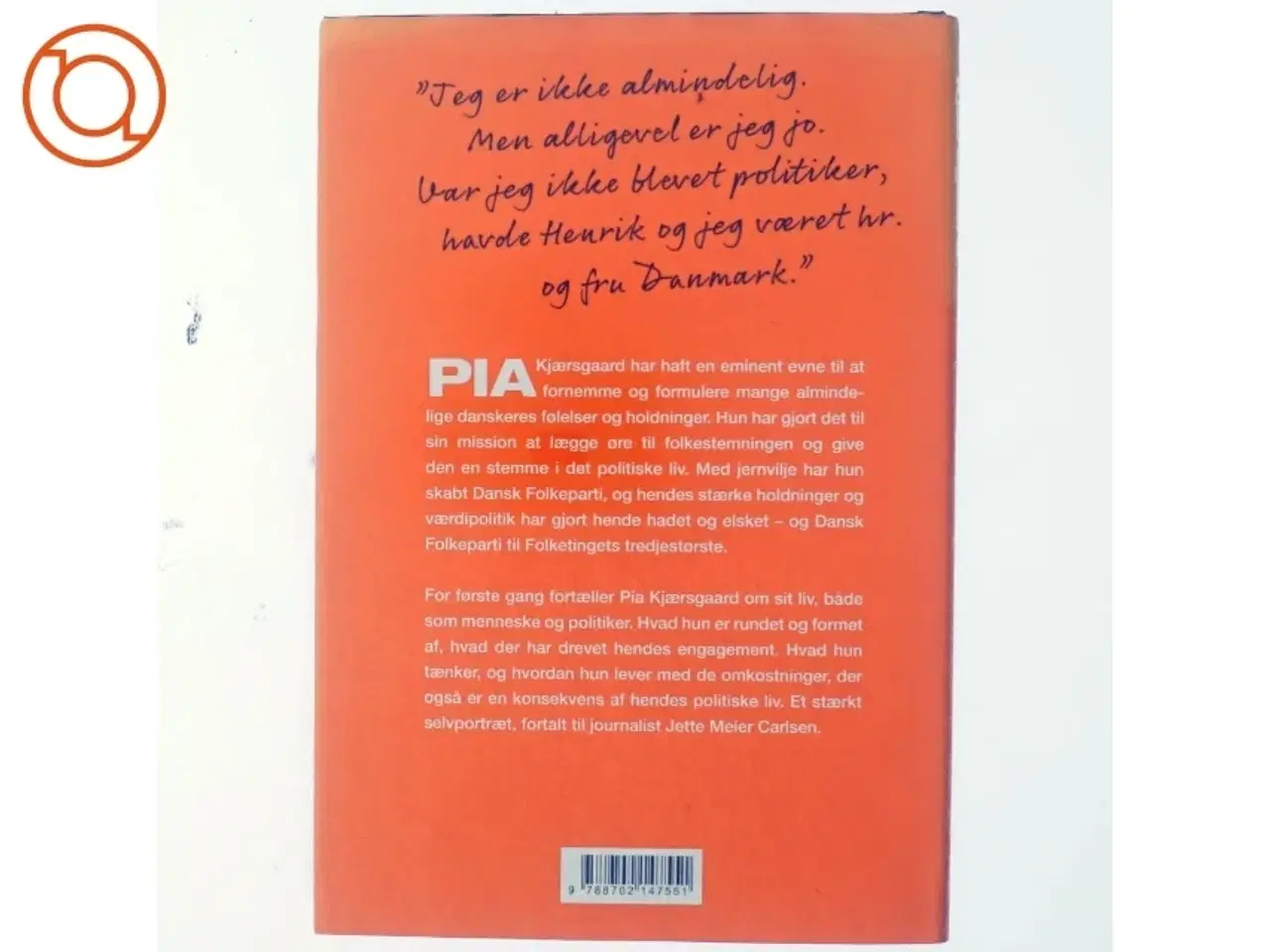 Billede 3 - Fordi jeg var nødt til det af Pia Kjærsgaard (Bog)
