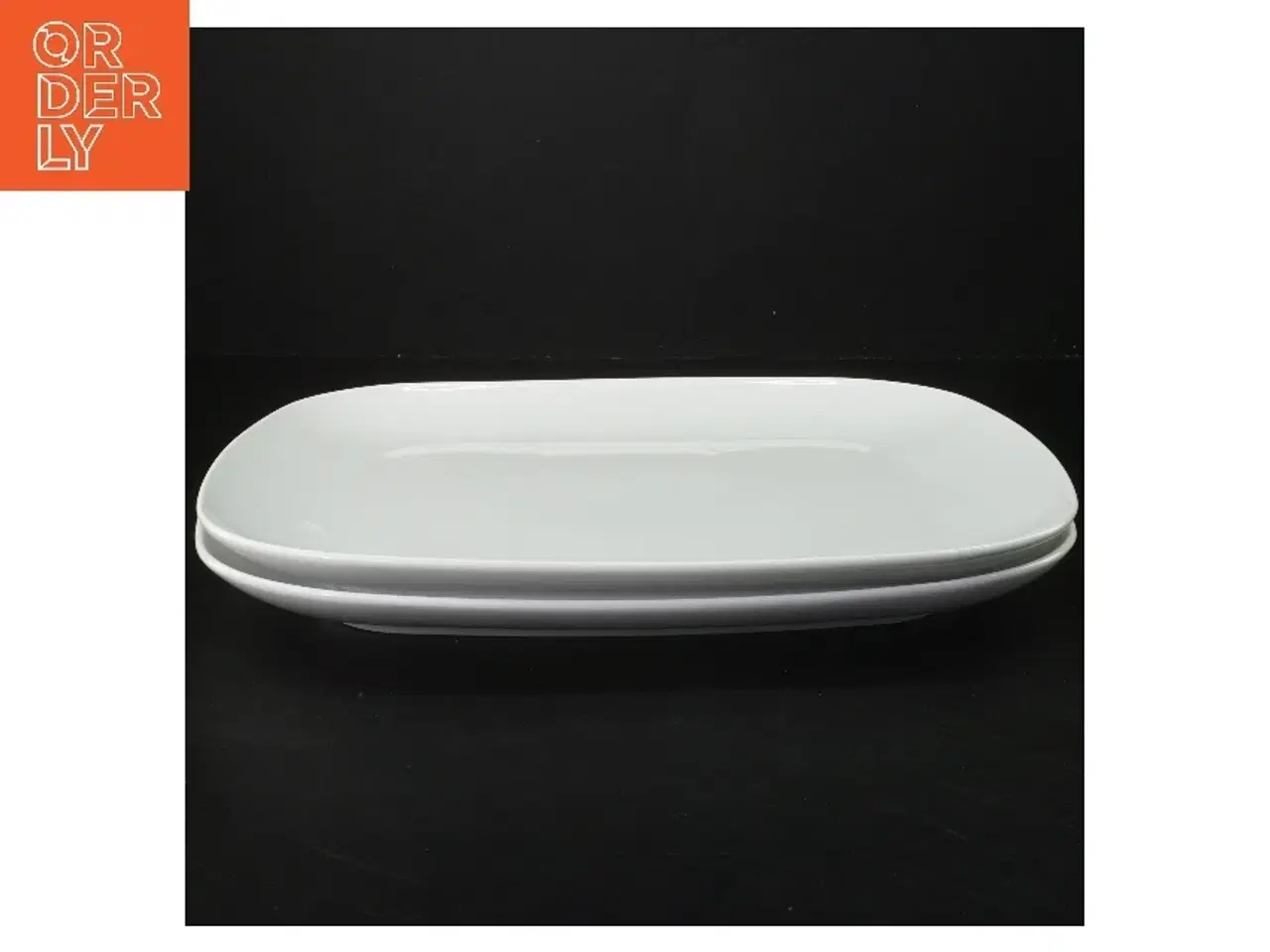 Billede 1 - Store hvide porcelænsfade fra IKEA (str. 2 styk, 31,5x26,5 cm)