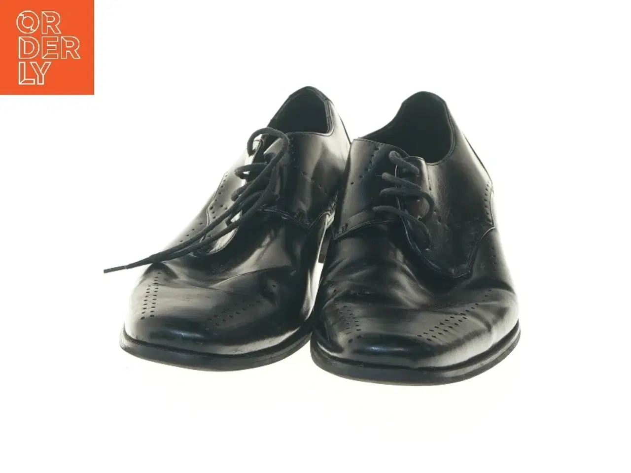 Billede 3 - Sorte lædersko fra Stacy Adams (str. fod 32 cm)