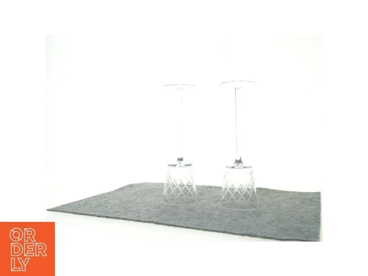 Billede 2 - Lysestager med slibninger (str. 30 x 9 cm)