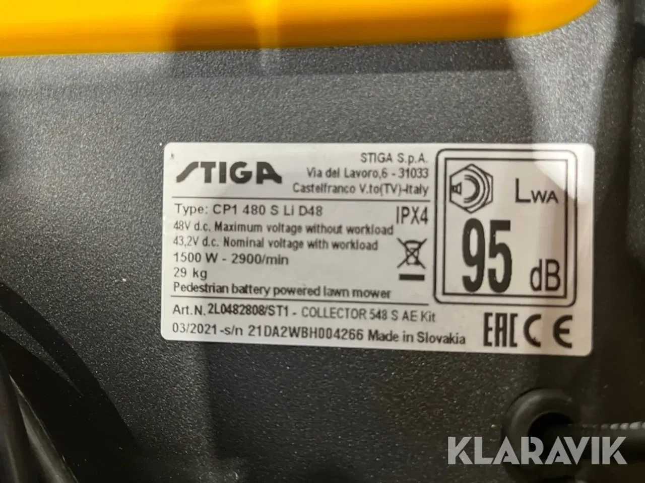 Billede 4 - Græsslåmaskine STIGA COLLECTOR 548 S AE KIT