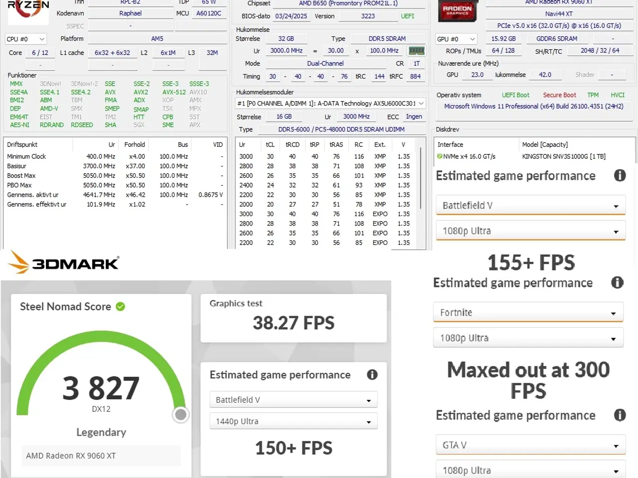 Billede 7 - GamingPC-Med ny lanceret grafikkort 9060 XT 16 GB