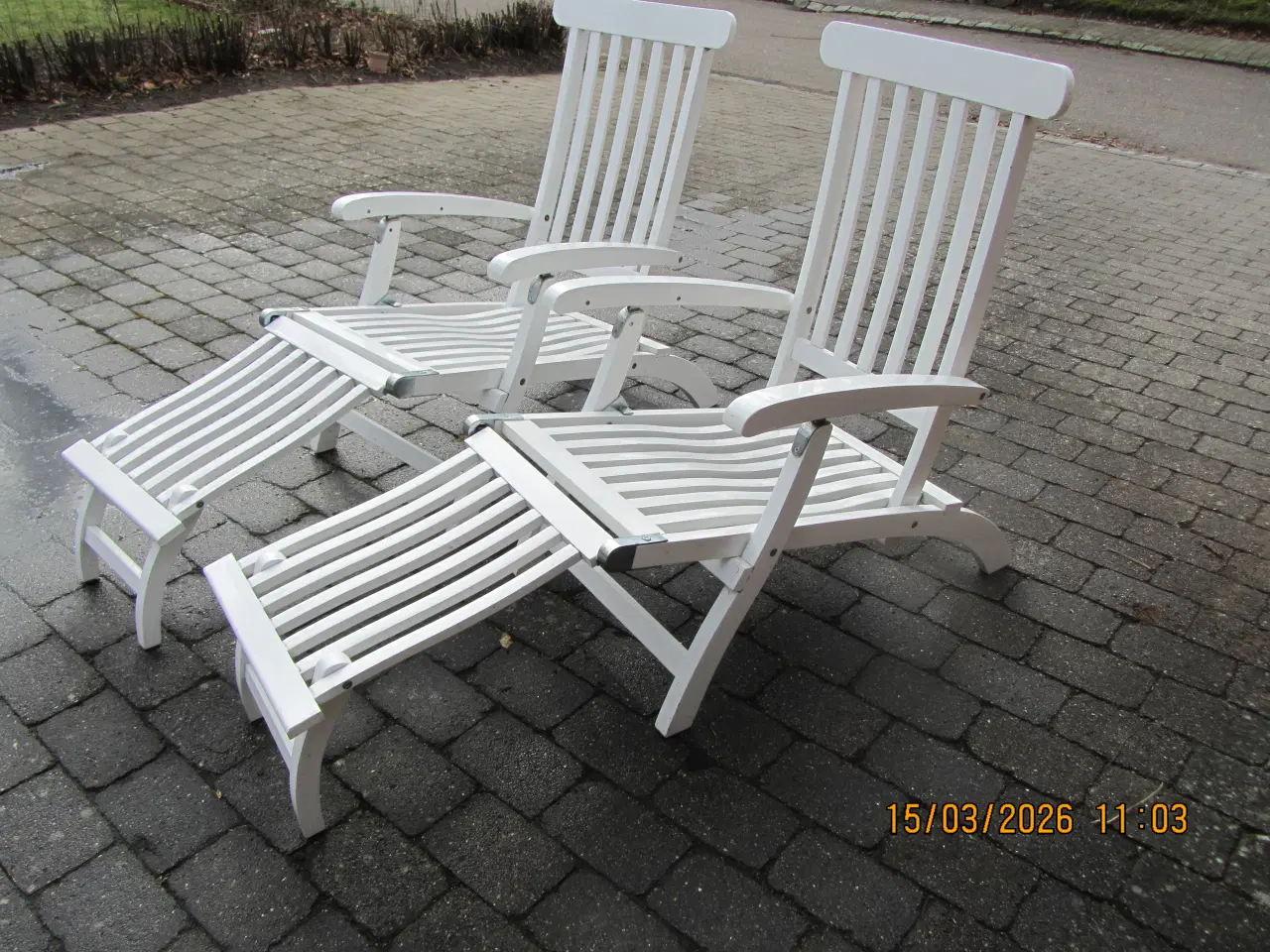 Billede 2 - 2 stk Dækstole med hynder