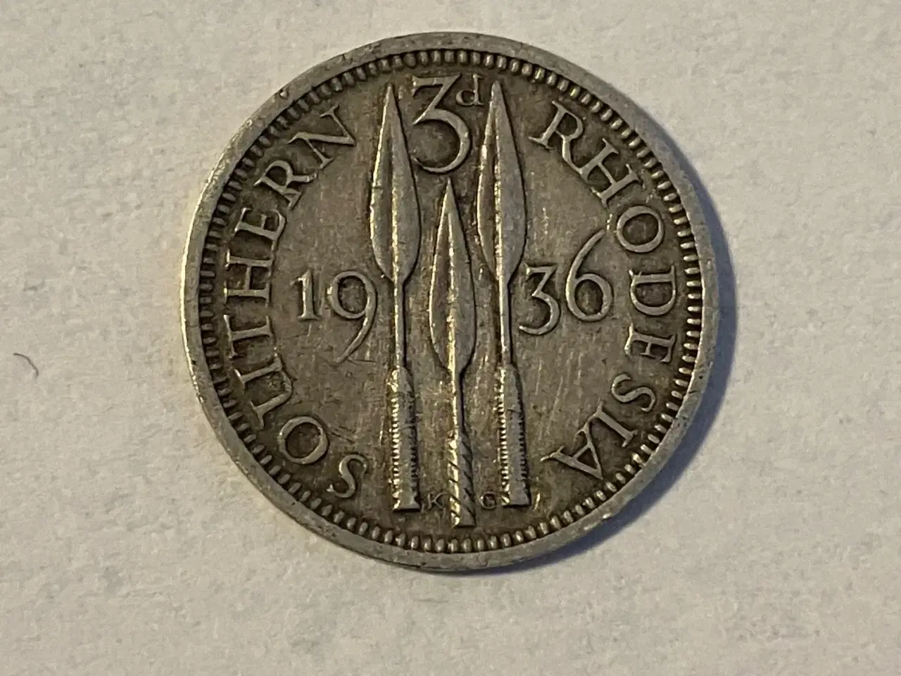 Billede 1 - 3 Pence Southern Rhodesia 1936