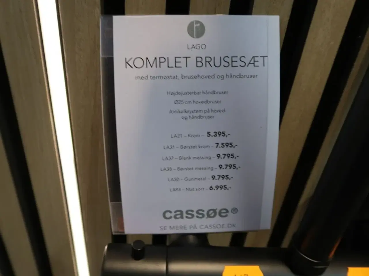 Billede 5 - Komplet brusesæt LAGO LA37 Blank Messing