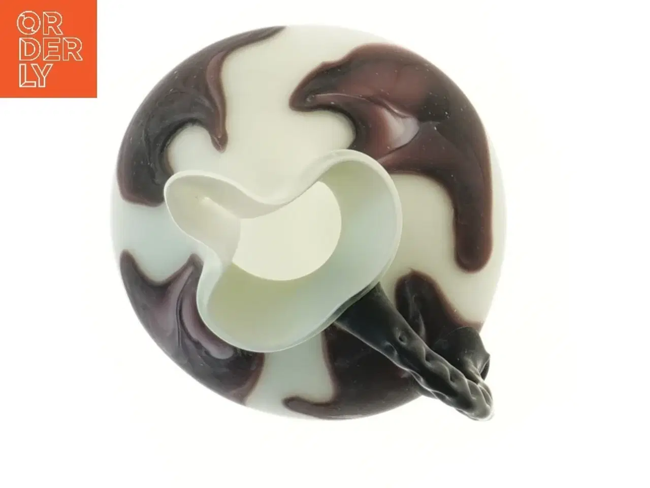 Billede 2 - Dekorativ glas vase med hank (str. 31 cm)