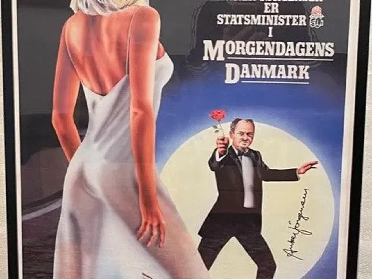Billede 1 - Legendarisk plakat med Anker Jørgensen