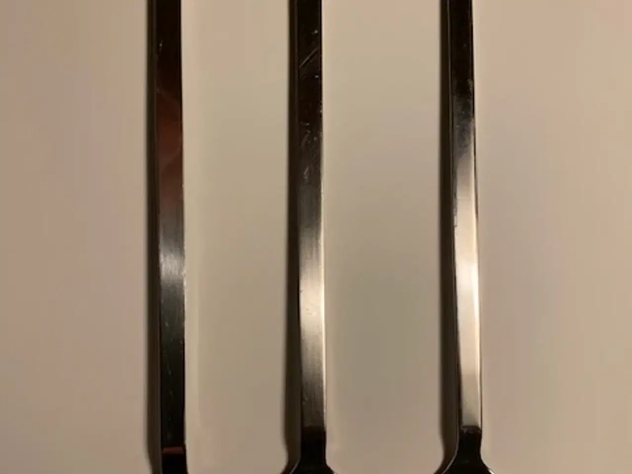 Billede 1 - 3 stk teskeer med langt håndtag rustfrit stål 18/8