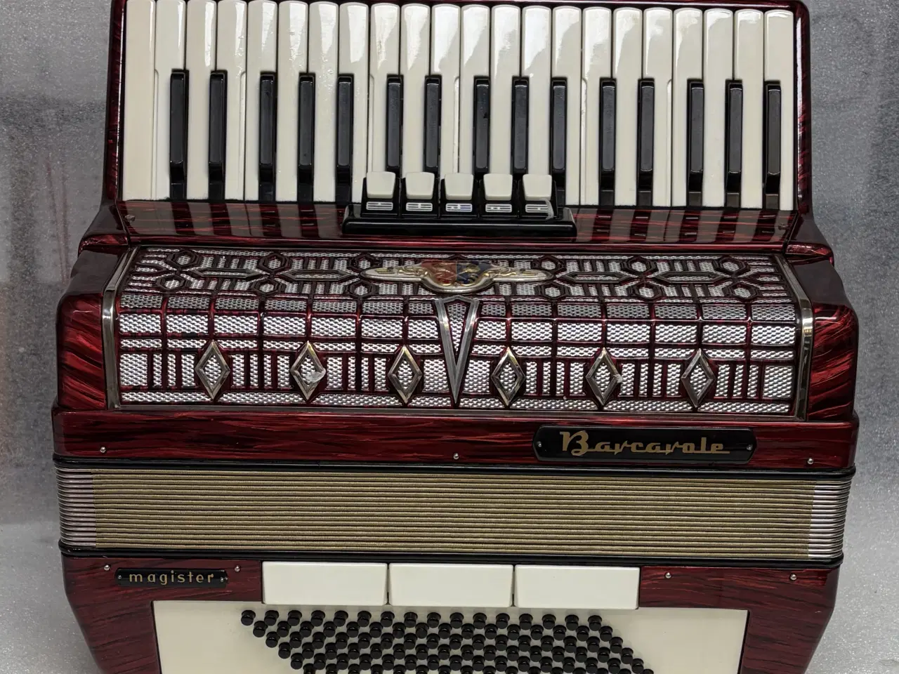Billede 1 - 🎵 Barcarole flot rød højglans tangent-harmonika