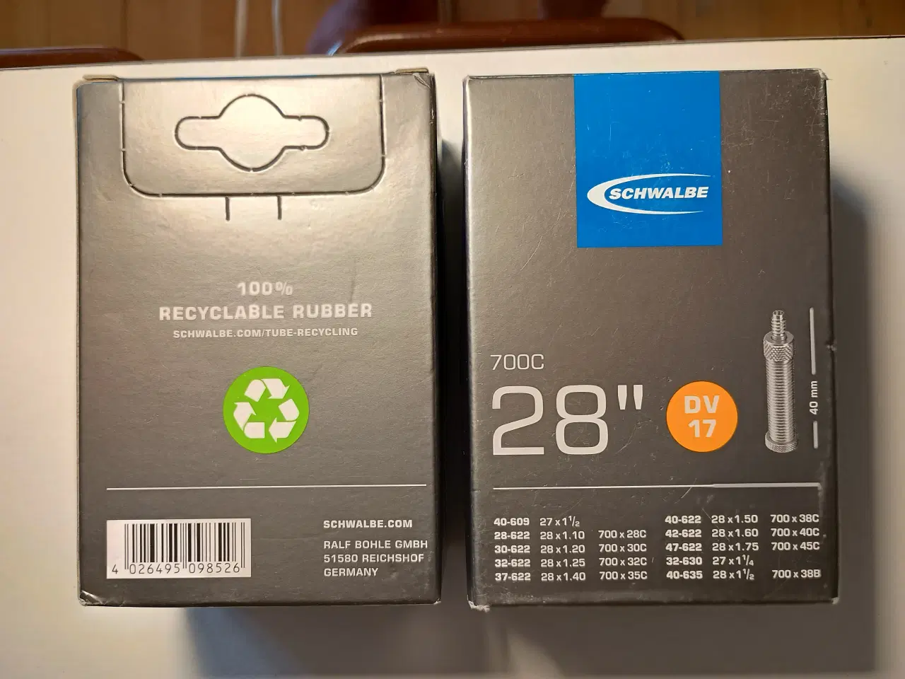 Billede 1 - Schwalbe cykelslanger til 28" hjul, 2 stk.