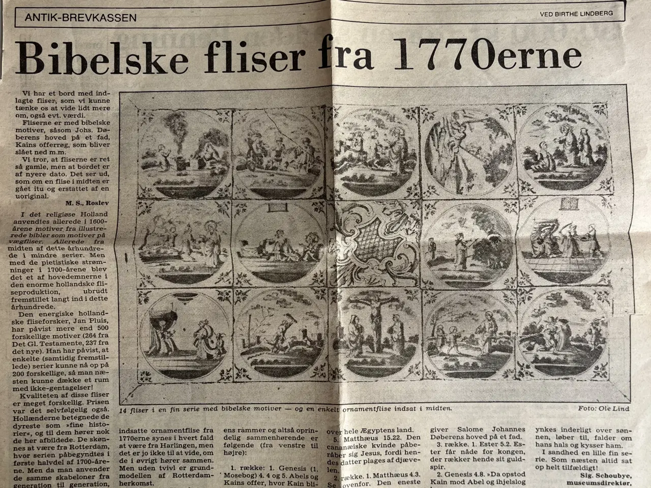 Billede 7 - Kakkelbord med historiske kakler