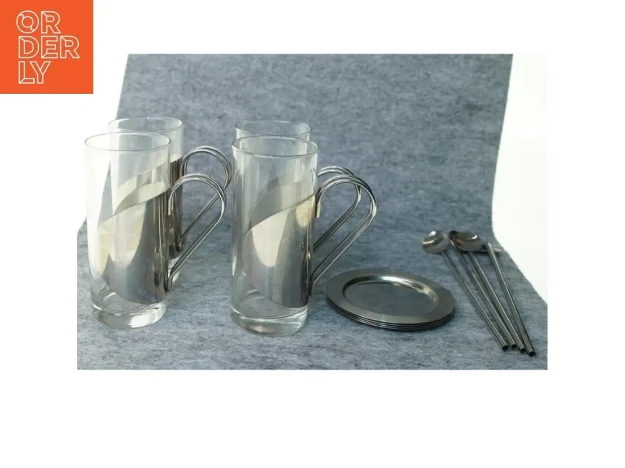 Billede 2 - Ice coffe glas og skeer (str. 14 x 6 cm)