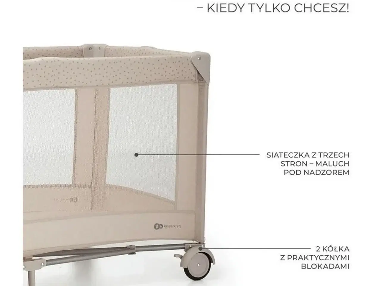 Billede 3 - Rejseseng – Kinderkraft Joy 2, beige