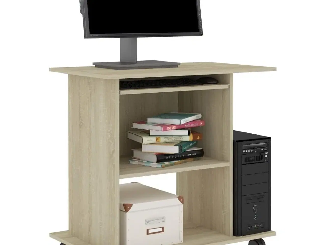 Billede 3 - Computerbord 80x50x75 cm konstrueret træ sonoma-eg