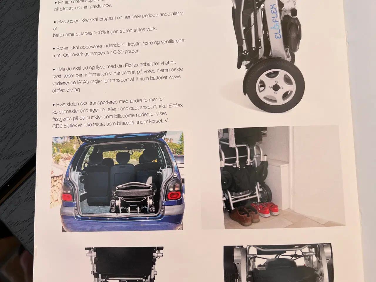 Billede 5 - El kørestol eloflex f foldbar 