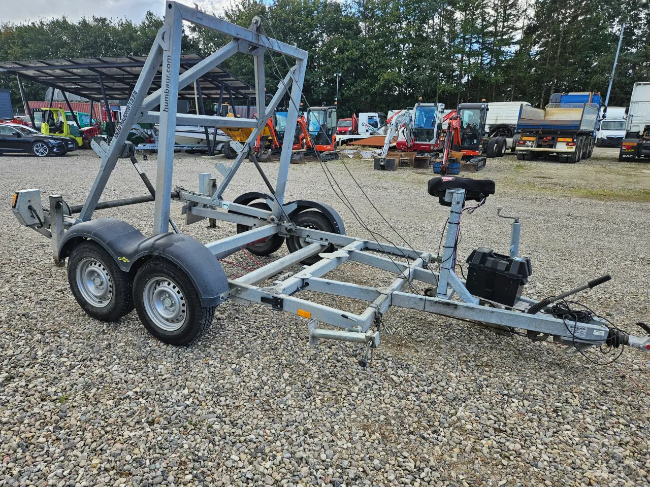 Billede 6 - Humbaur kabeltromle 3500 kg med elspil