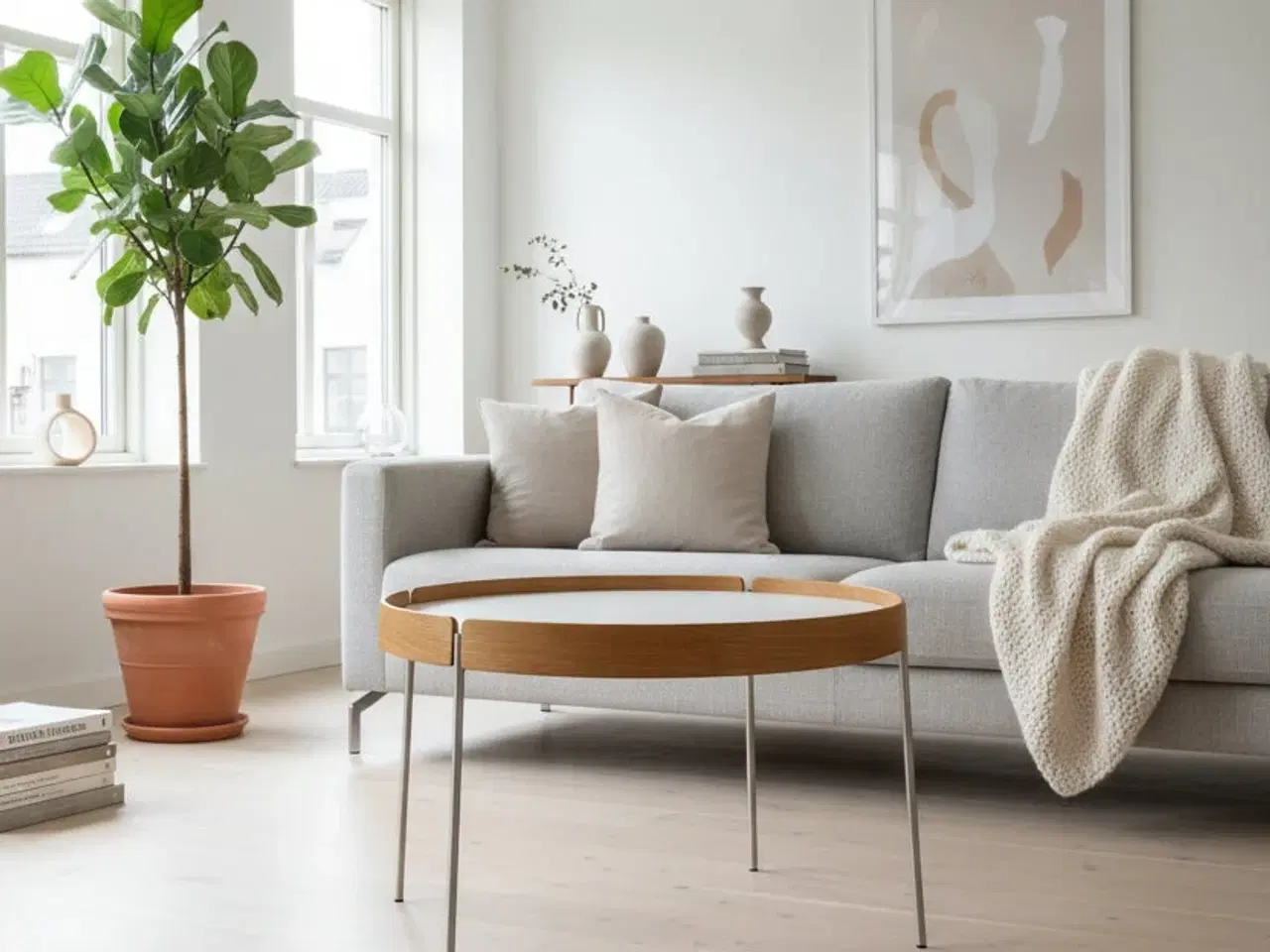 Billede 2 - Naver Collection Turn AK725 Sofabord – Hvid/Natur