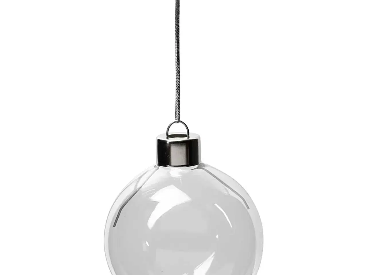 Billede 1 - 8 stk. Elegant Transparent Glaskugler - 6,9 cm H