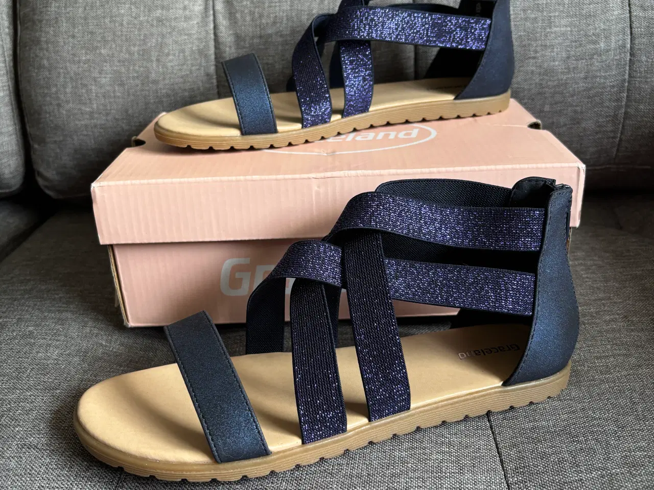 Billede 1 - Graceland sandaler, marineblå, str. 37