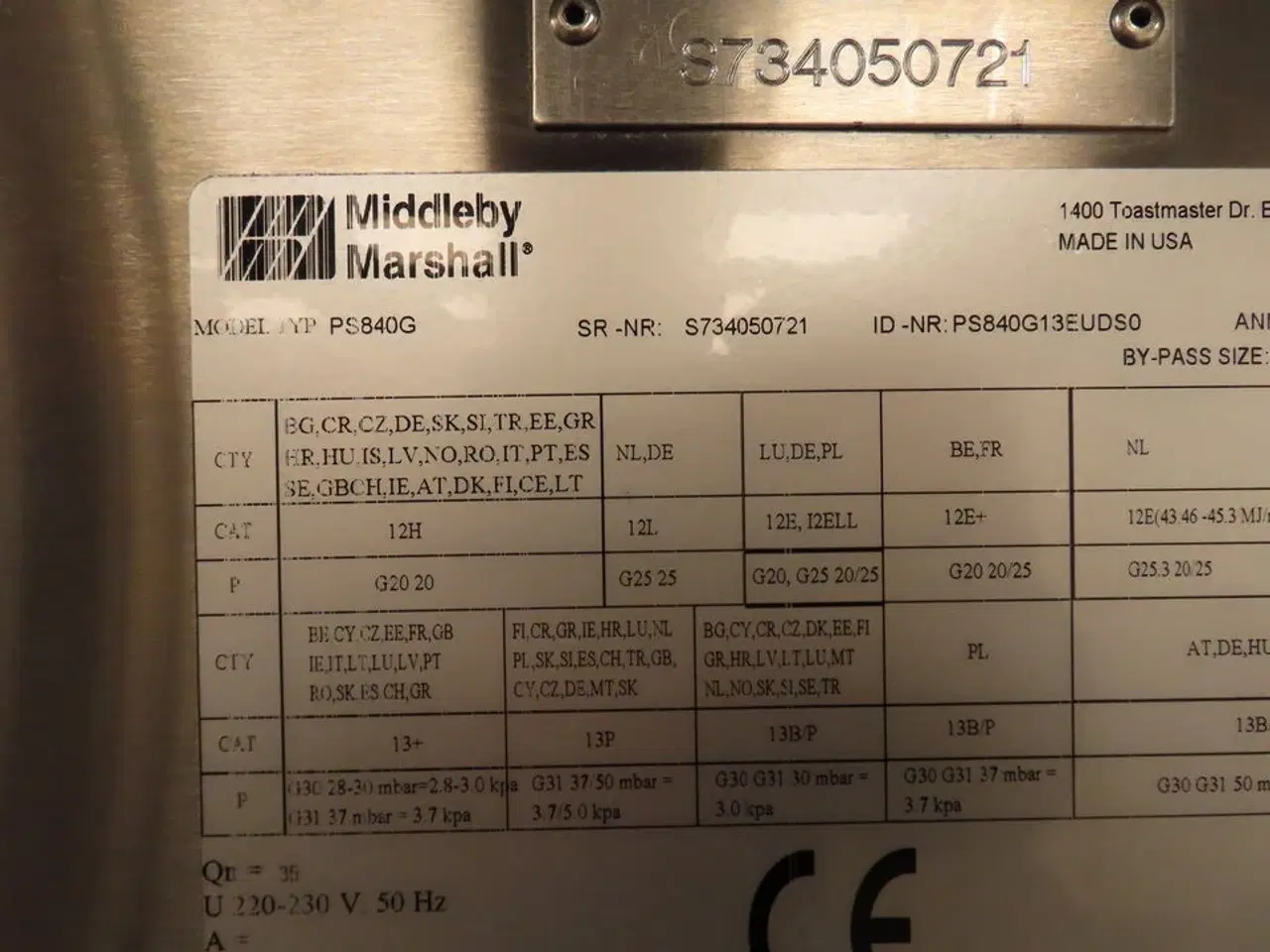 Billede 10 - Dobbelt pizzaovn, gas MIDDLEBY MARSHALL PS840G