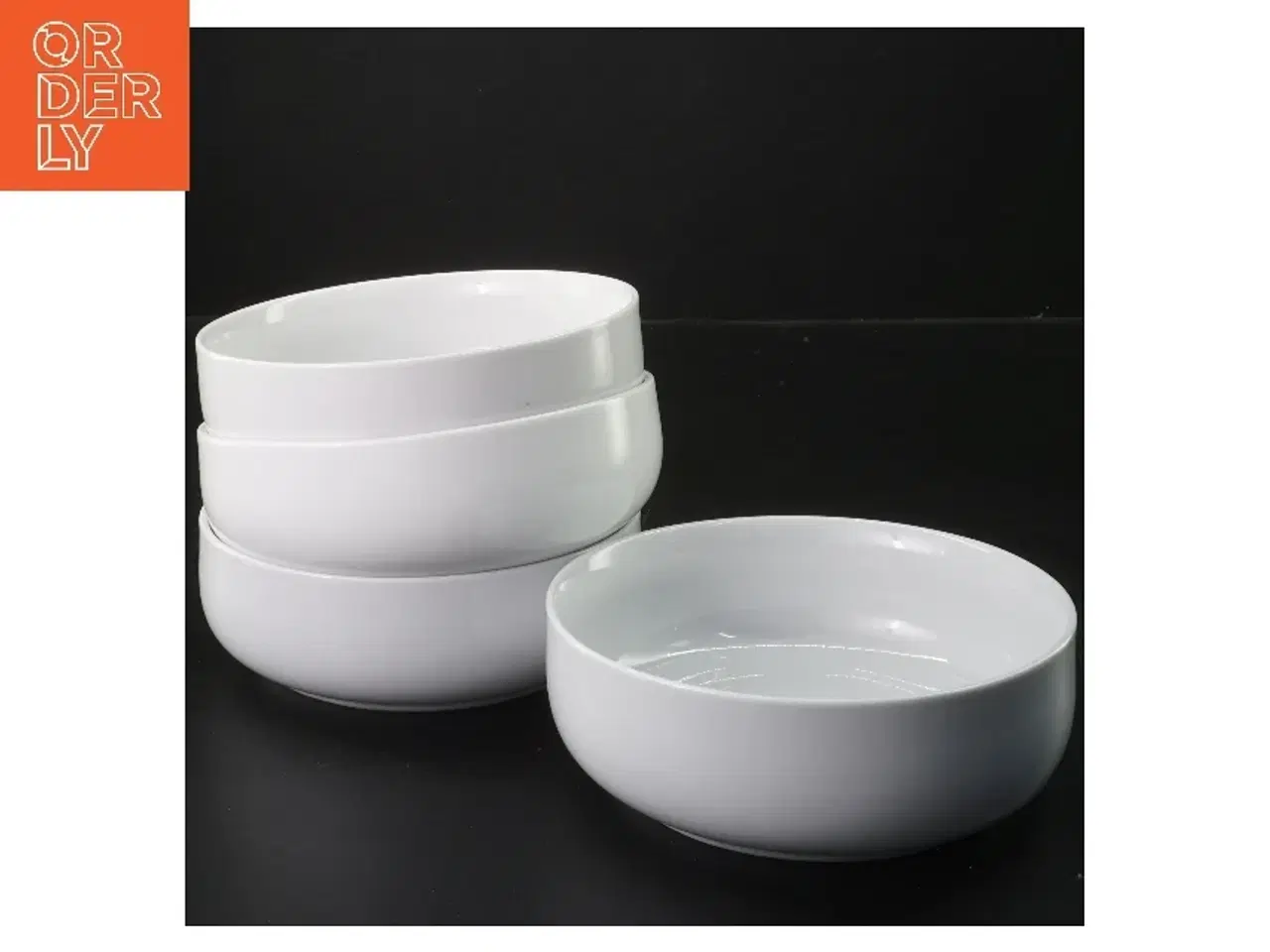 Billede 1 - Sæt af 4 hvide skåle (str. 4 stk Ø 13 cm)