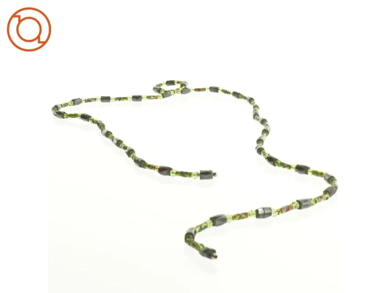 Billede 3 - Magnetsmykke med grønne perler