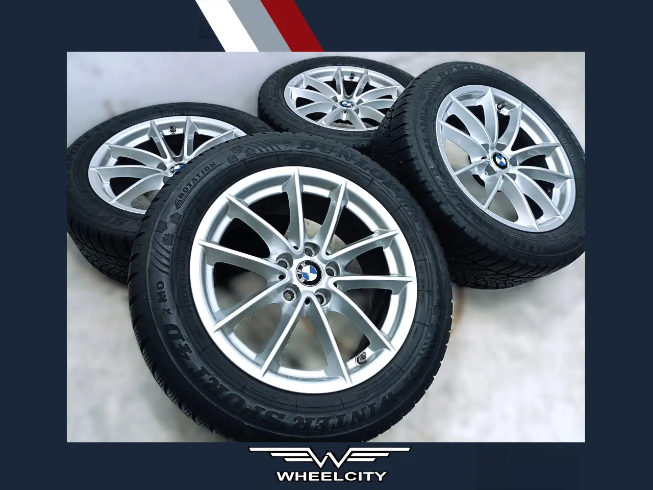 Billede 1 - 5x112 17" ET27 nav 66,6ø BMW vintersæt inkl.TPMS