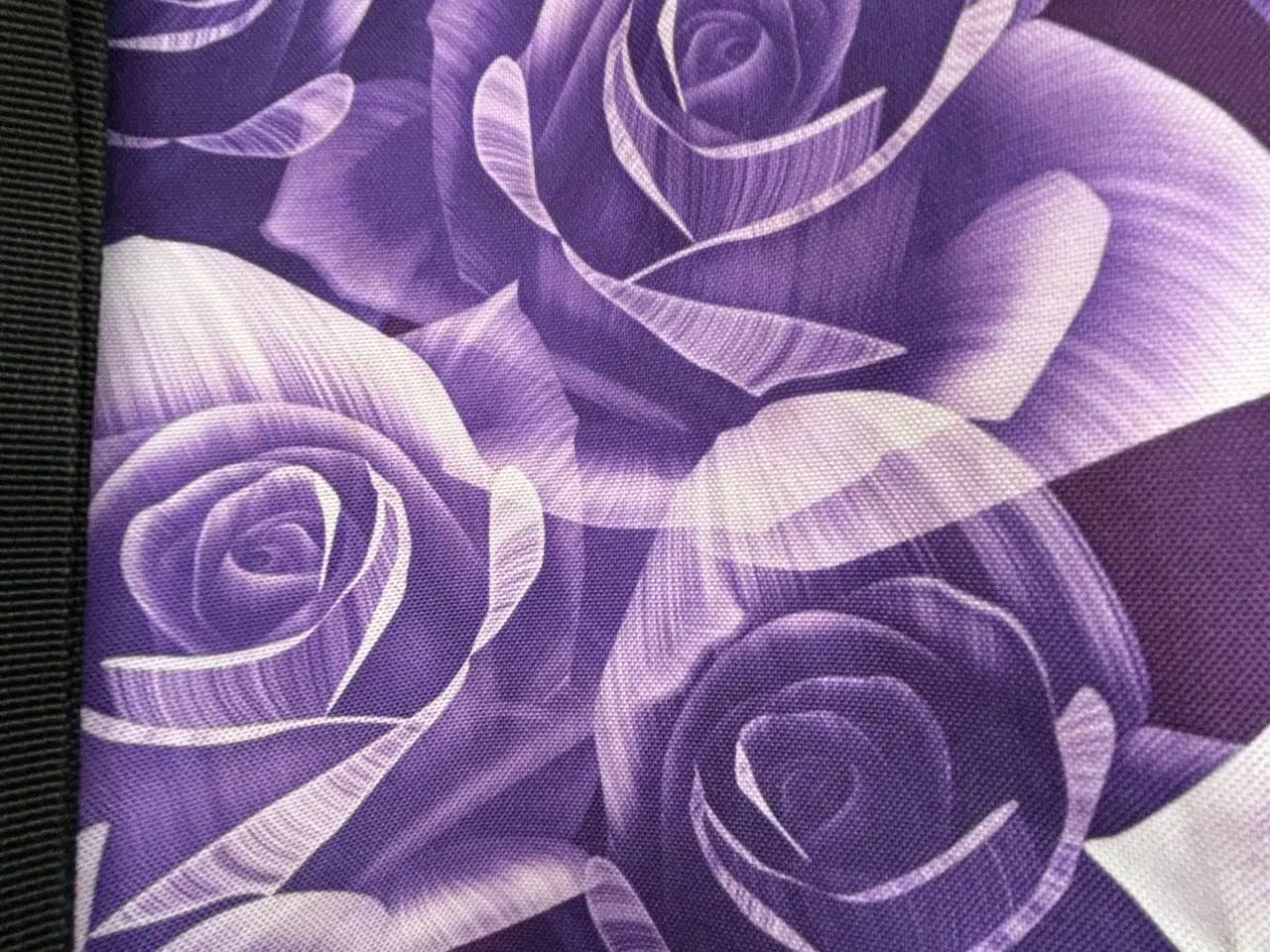 Billede 7 - Jeva skoletaske / rygsæk stof lilla mønster