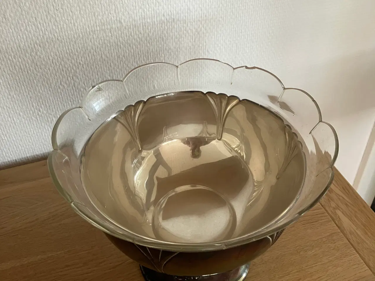 Billede 2 - Sølvskål med glasindsats
