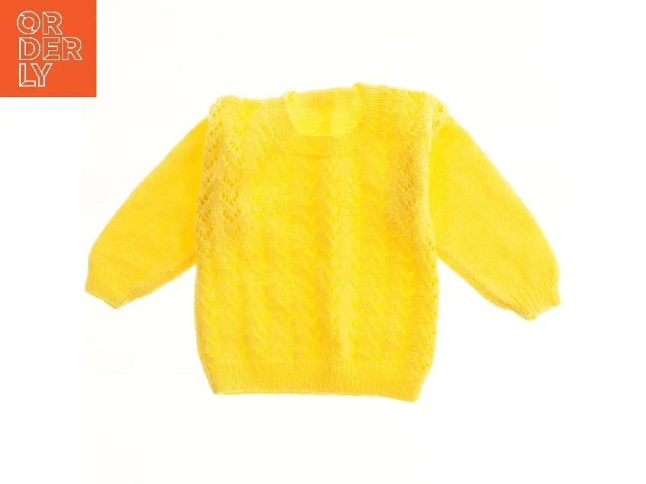 Billede 2 - Gul striktrøje (str. længde 34 cm, bryst 28 cm)