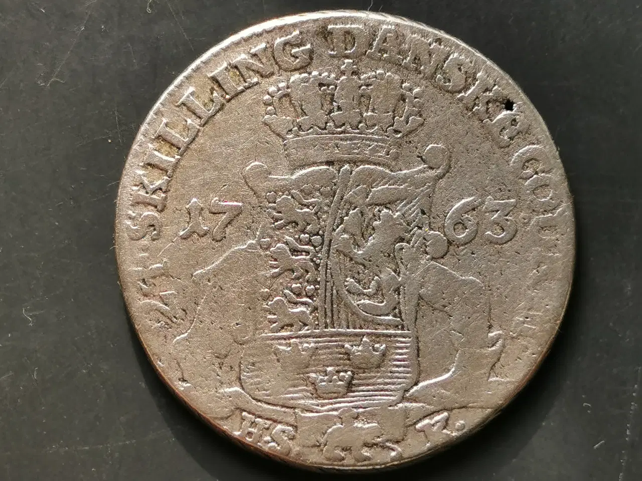 Billede 1 - 24 skilling 1763 sølv