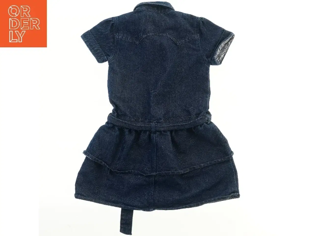 Billede 2 - Denim kjole med korte ærmer fra Bluezoo (str. 128)