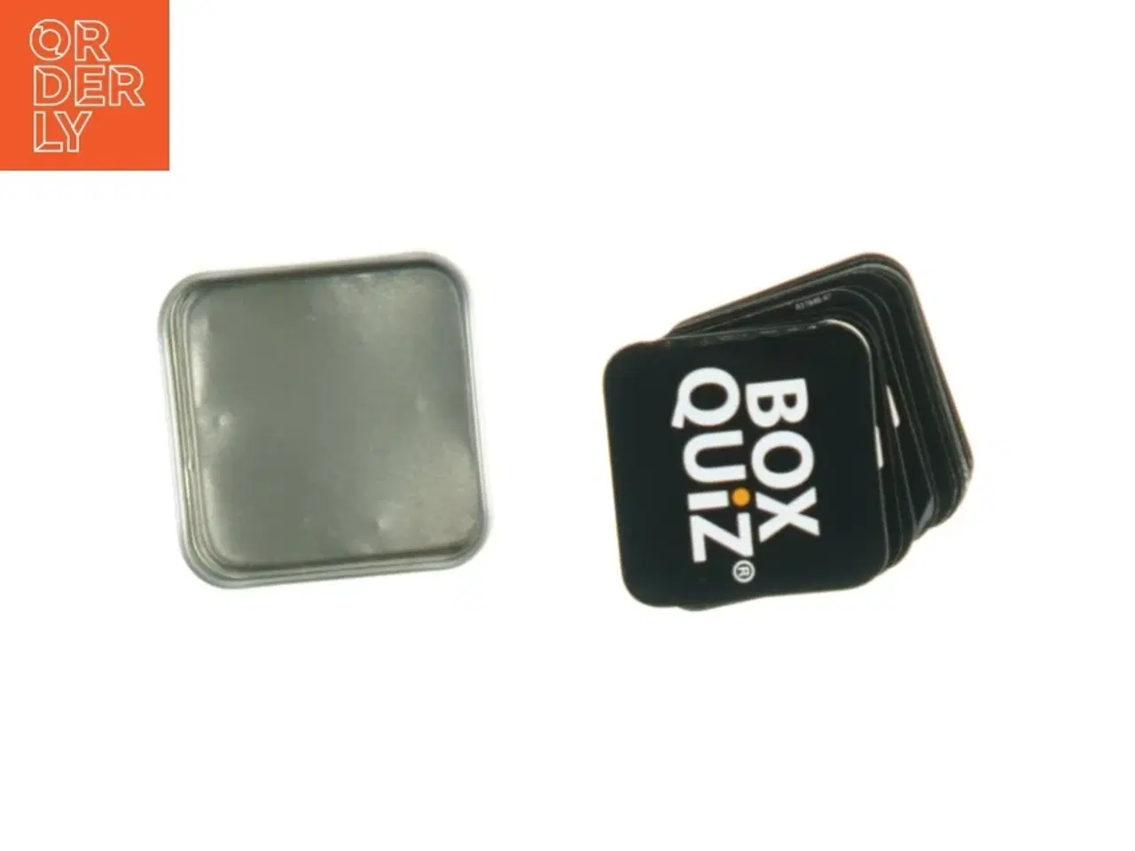 Billede 4 - Quizspil om desserter, lille metalæske (str. 6x6x3 cm)