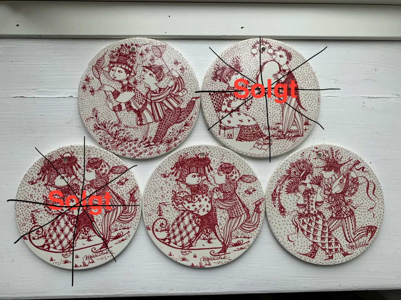 Billede 1 - Månedsplatter, Bjørn Wiinblad