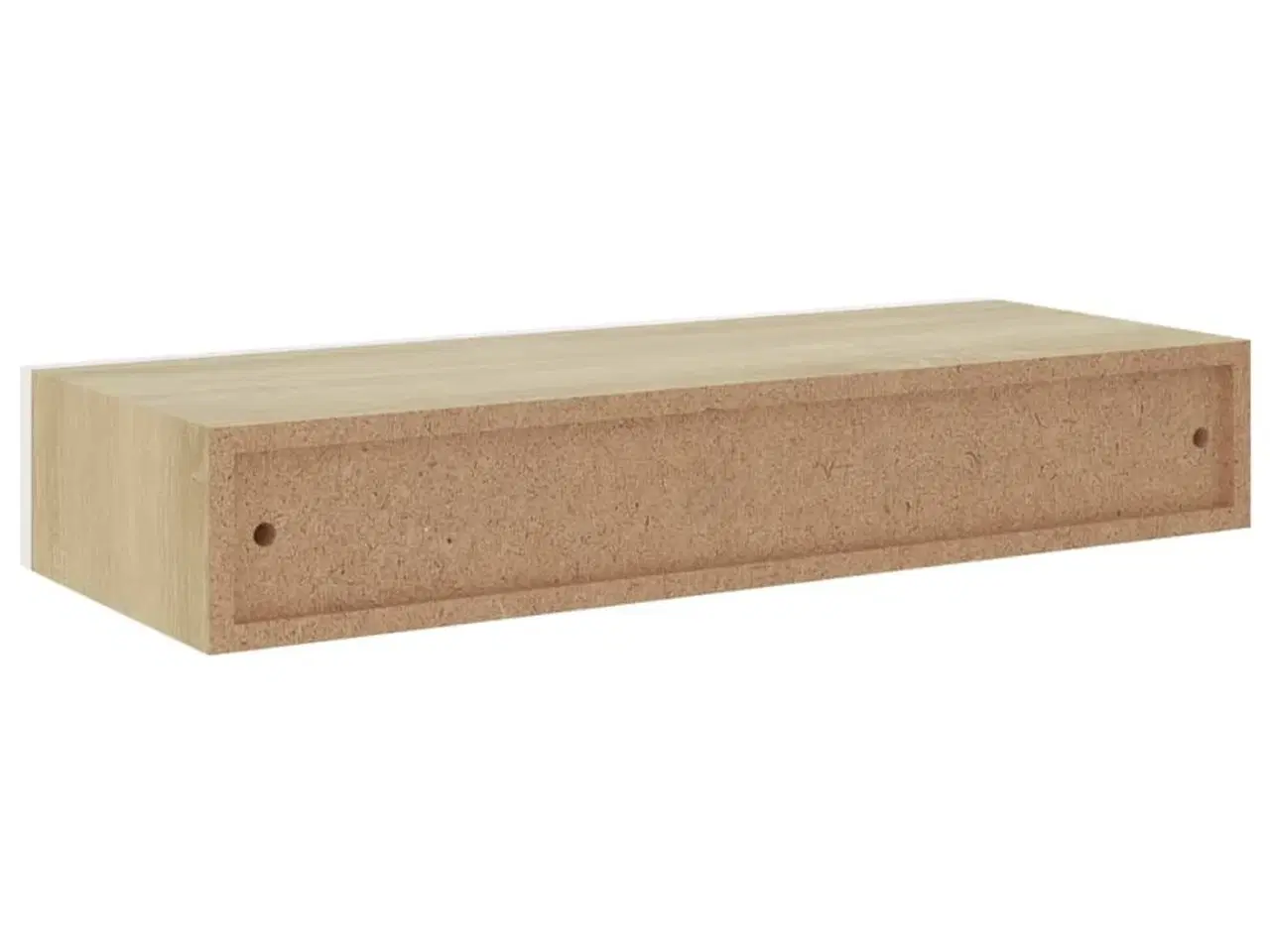 Billede 6 - Vægmonteret skuffehylde eg og hvid 60x23,5x10 cm MDF