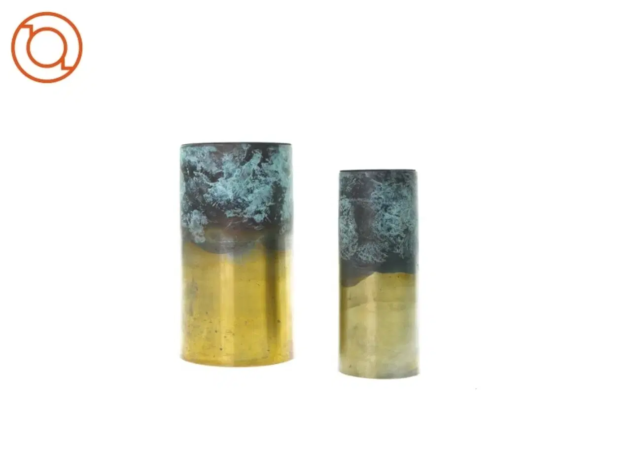 Billede 2 - 2 x vaser fra Hübsch (str. 24 og 20 cm)