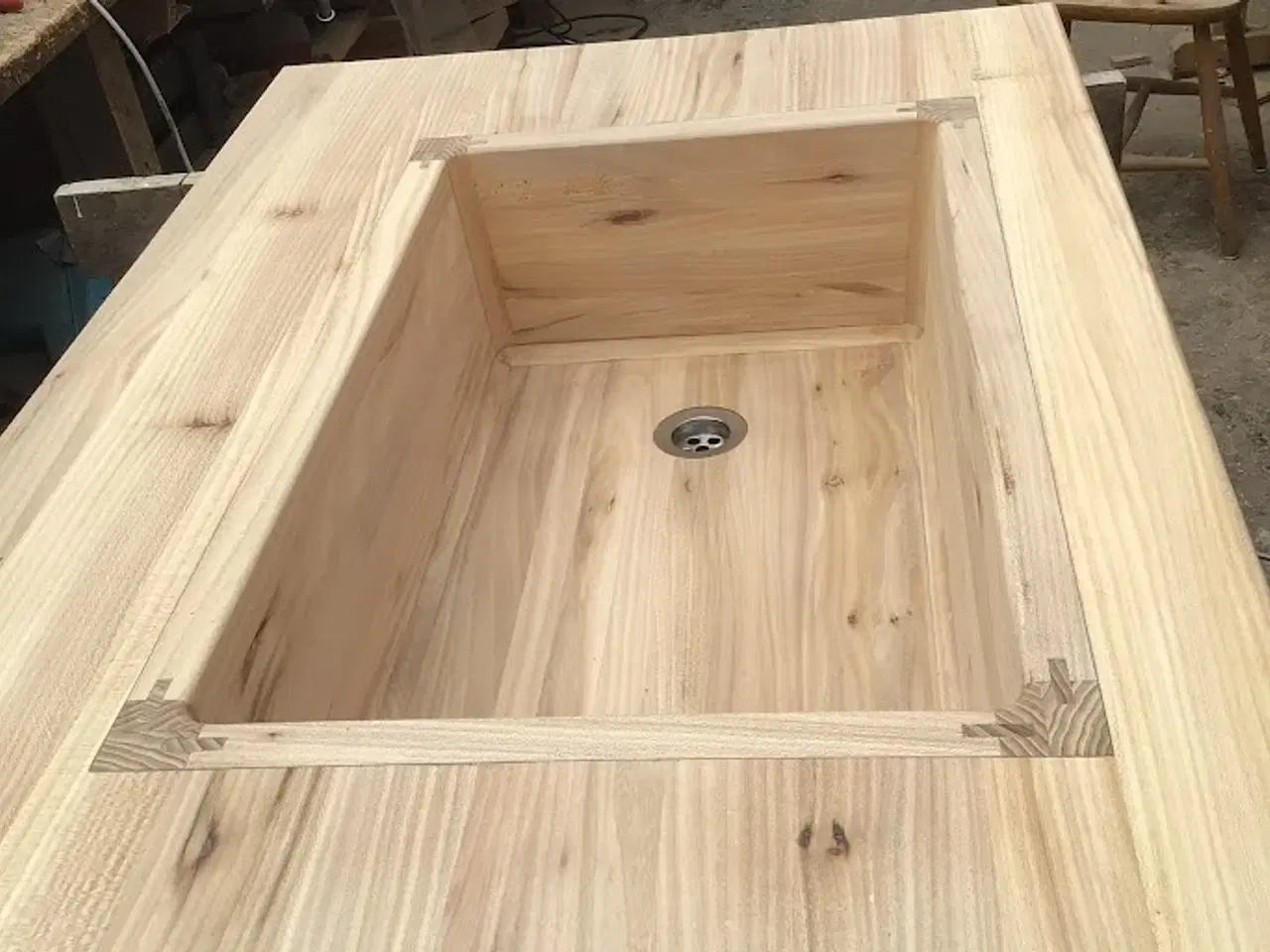 Billede 3 - Bordplade med trævask