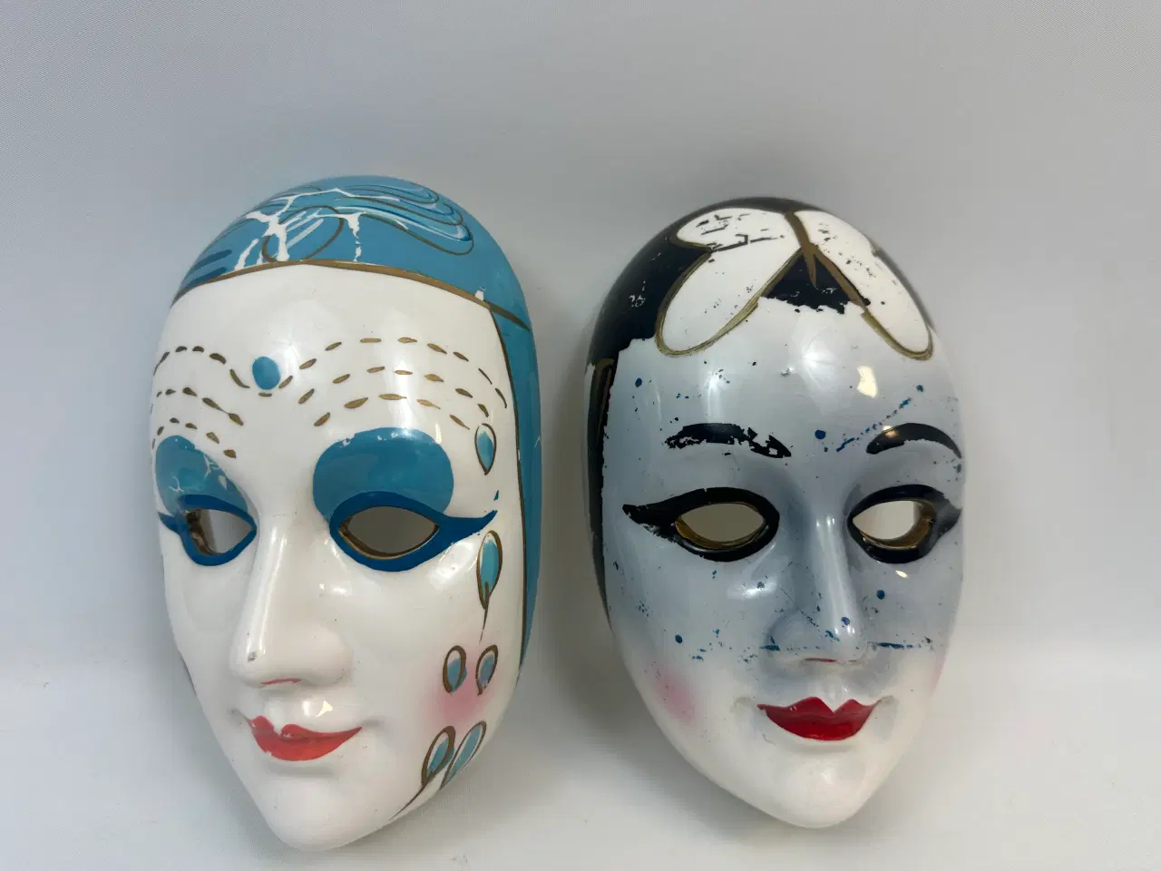 Billede 9 - 2 stk. flotte masker i porcelæn