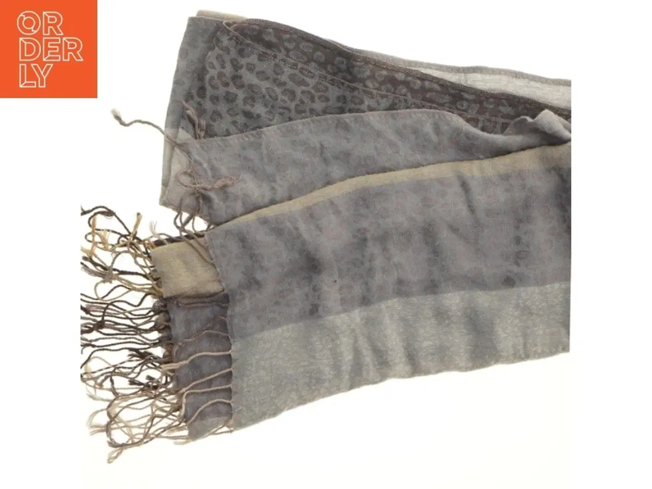 Billede 2 - Tørklæde med frynser (str. 180 cm)