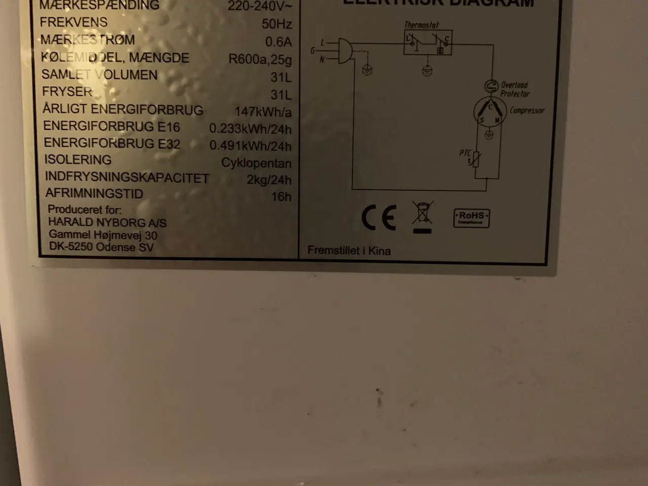 Billede 3 - 1 år gammel fryser - 31 liter