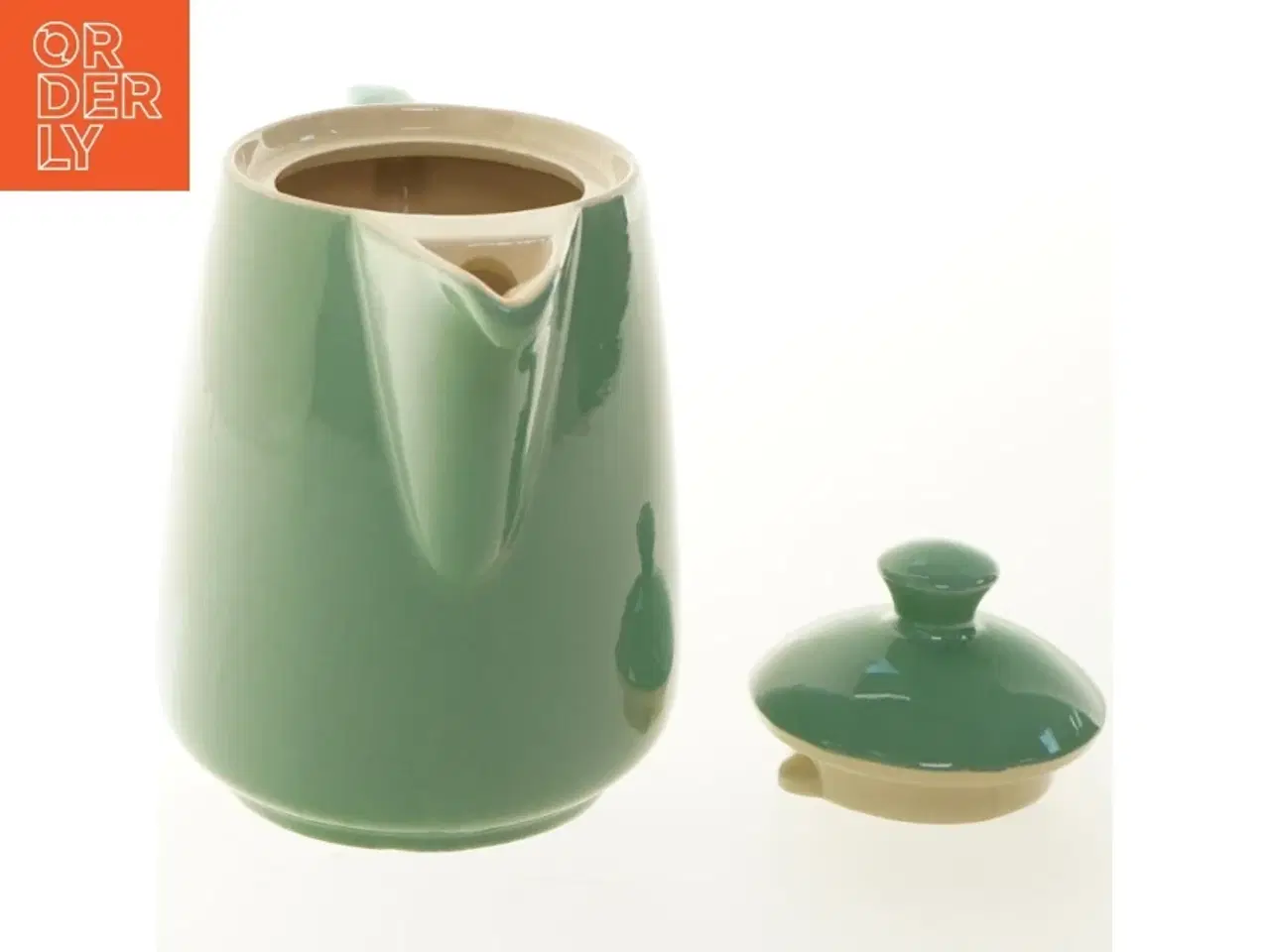 Billede 2 - Grøn vintage kaffekande (str. Ø 11,5x18 cm)