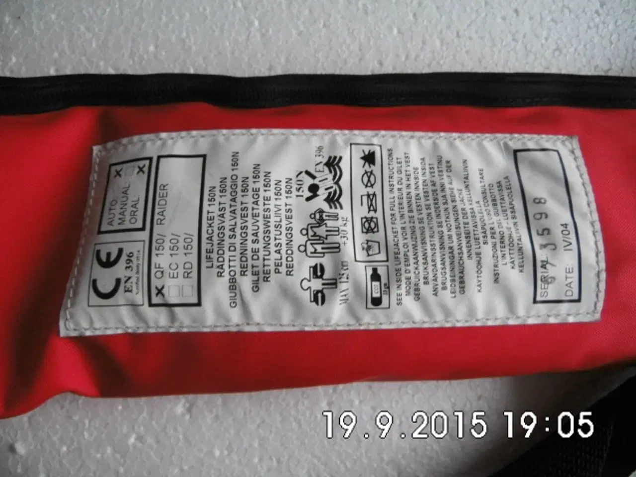 Billede 2 - Oppustelig redningsveste