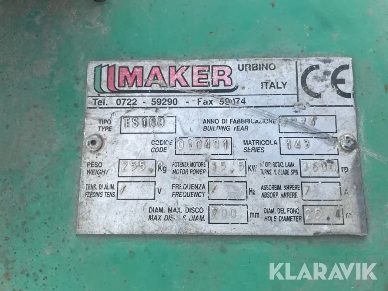 Billede 9 - Asfalt sav Maker TS180